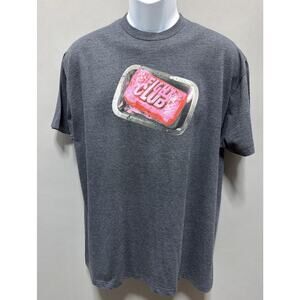 Fight Club T-Shirt Men's XL 2011 20th Century Fox Gray Graphic Tee Bar of Soap